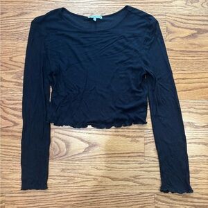 Charlotte Russe Black Long Sleeve Top